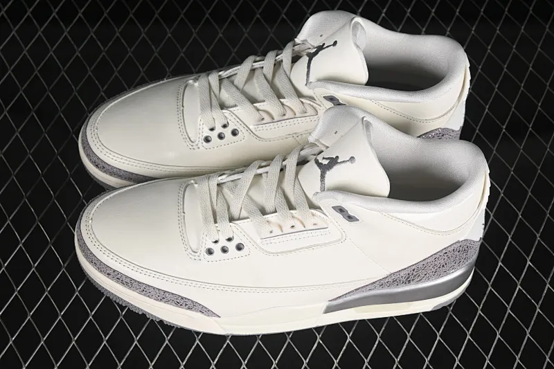 All categories Air Jordan Jordan series basketball shoes Air Jordan 3 OG version Air Jordan 3 "Sail Metallic Silver" AJ3 Joe 3 Metallic Silver CK9246-100